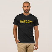 T-shirt Shalom en Hébreu gras déçu (Devant entier)