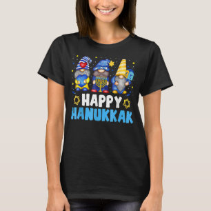 T-shirt Shalom Gnome Happy Hanoukka Chanukkah Jewish Dreid