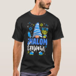 T-shirt Shalom Gnome Menorah Dreidel Hanoukka Chanukah Jew<br><div class="desc">Shalom Gnome Menorah Dreidel Hanoukka Filles juives Chanukah.</div>