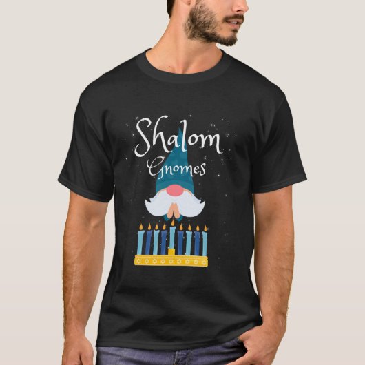 T-shirt Shalom Gnomes drôle Hanoukka juive bénédiction Cha (Devant)