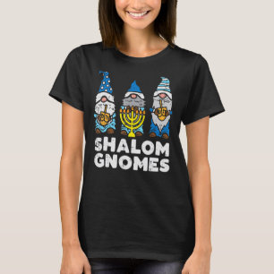 T-shirt Shalom Gnomes Happy Chanukah Hanoukka Juif Gnome