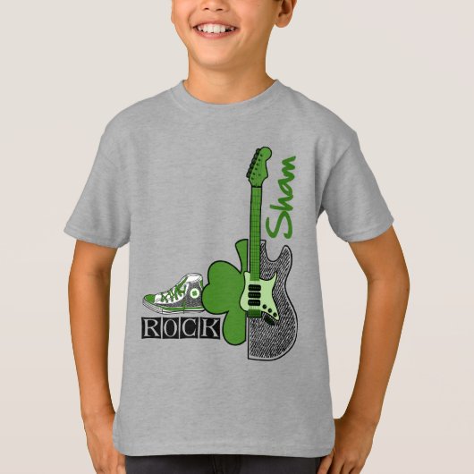 T-shirt Sham Rock. Thème de musique St. Patrick's Day (Devant)