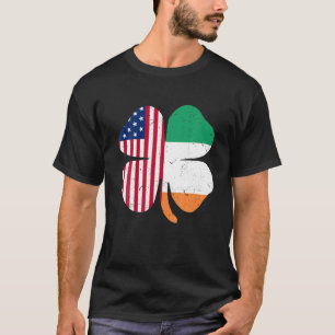 T-shirt Shamro Drôle Irlandais Américain Jour de la Saint