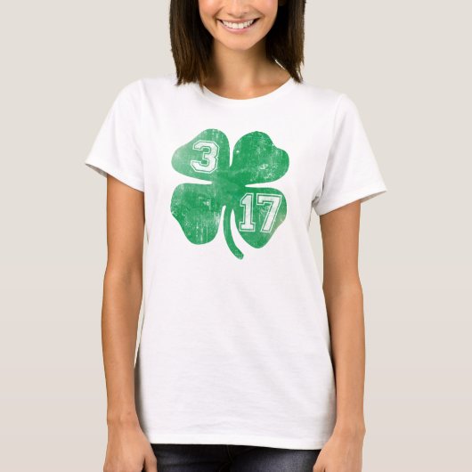 T-shirt Shamrock 3-17 St Patrick's Dady (Devant)