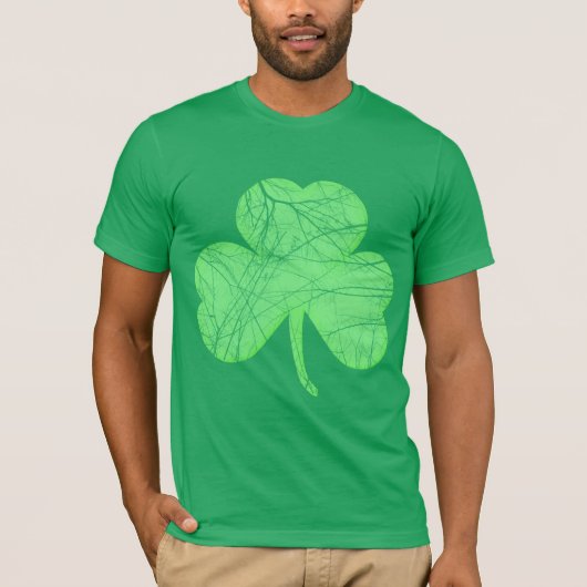 T-shirt Shamrock affligé par cru (Devant)