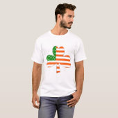 T-shirt Shamrock américain irlandais (vert, blanc, et (Devant entier)