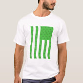 T-shirt Shamrock  American Flag Square St Patricks Day (Devant)