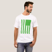 T-shirt Shamrock  American Flag Square St Patricks Day (Devant entier)