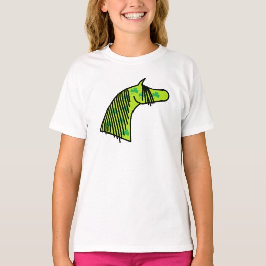 T-shirt Shamrock arabe à main mignonne (Devant)