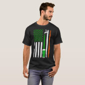 T-shirt Shamrock Beer American Flag St. Patrick's Day Drin (Devant entier)
