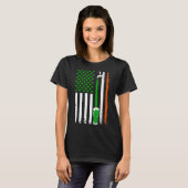 T-shirt Shamrock Beer American Flag St. Patrick's Day Drin (Devant entier)