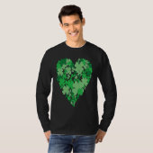 T-shirt Shamrock Big Heart St Patrick's Day Cute Irish (Devant entier)