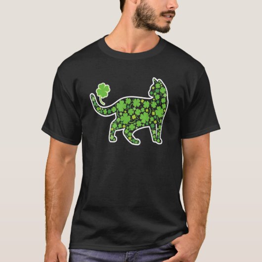 T-shirt Shamrock C Jour de la Saint Patrick en chat Feline (Devant)