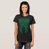 T-shirt Shamrock C Tooth Dental Hygienists Saint Patrick's (Devant entier)