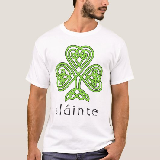 T-shirt Shamrock celte Sainte Vert Saint Patrick (Devant)