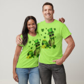 T-shirt shamrock chien amoureux des chats cadeaux patricks (Unisexe)