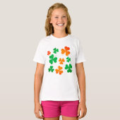 T-shirt Shamrock Clover Green Orange Jour de la Saint Patr (Devant entier)