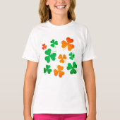 T-shirt Shamrock Clover Green Orange Jour de la Saint Patr (Devant)