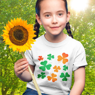 T-shirt Shamrock Clover Green Orange Jour de la Saint Patr