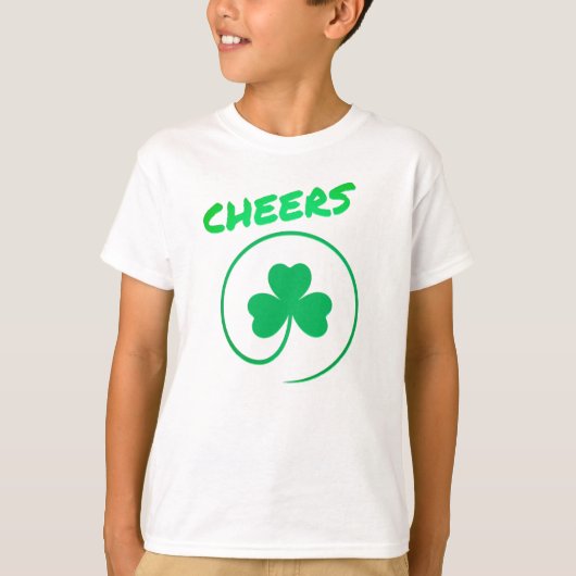 T-shirt Shamrock Clover Leaf Lucky St Patrick's Day Cheers (Devant)