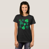 T-shirt Shamrock Clover Leaf Moderne Design (Devant entier)