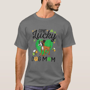 T-shirt Shamrock Coeur heureux St Patrick Day One Lucky Bo