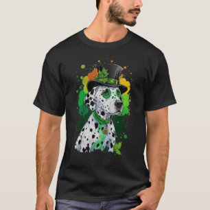 T-shirt Shamrock dalmate vert sur Jour de la Saint Patrick
