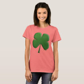 T-shirt shamrock Dames Ringer (Devant entier)