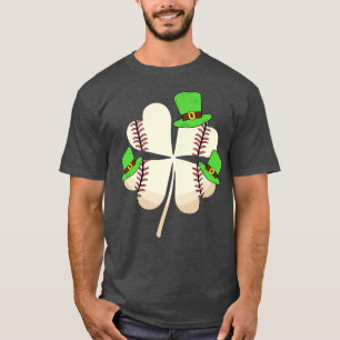 T-shirt Shamrock de baseball Leprechaun Jour de la Saint P