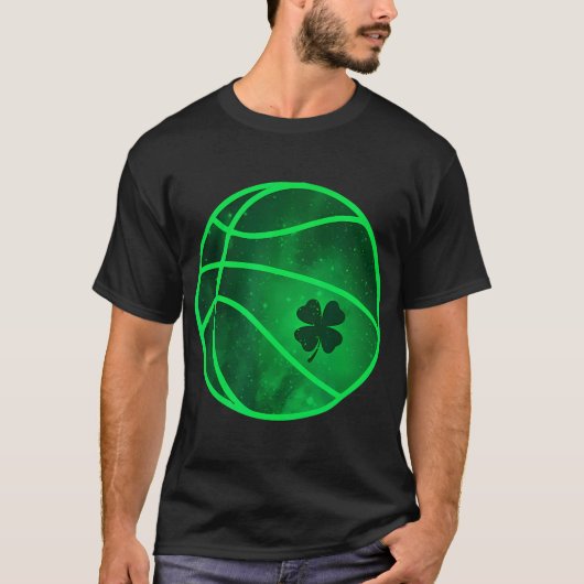 T-shirt Shamrock De Basketball Clover Lucky St. Patrick'S (Devant)