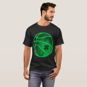 T-shirt Shamrock De Basketball Clover Lucky St. Patrick'S (Devant entier)
