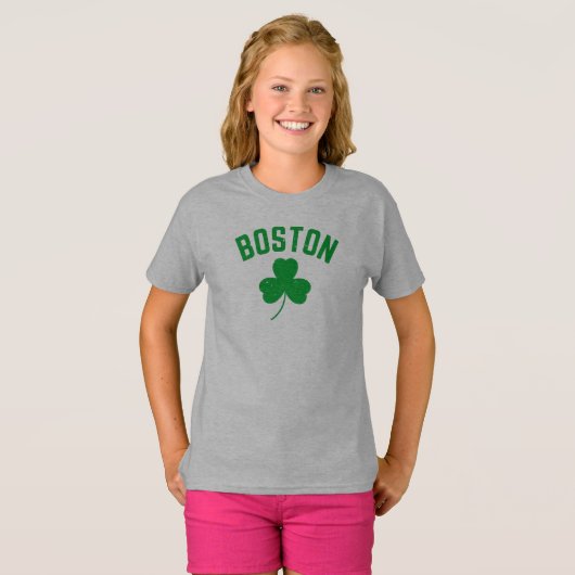 T-shirt Shamrock de Boston Green Lucky (Devant entier)