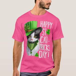 T-shirt Shamrock de chat Leprechaun Jour de la Saint Patri
