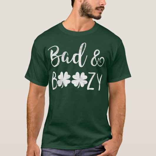 T-shirt Shamrock de Jour de la Saint Patrick mauvais et bo (Devant)