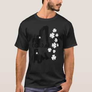 T-shirt Shamrock de l'excavateur à bulles pour enfants cre