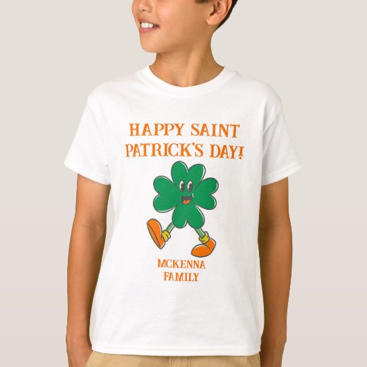 T-shirt Shamrock DE MARCHE HAPPY ST. CONCEPTION DE JOUR DE (Devant)