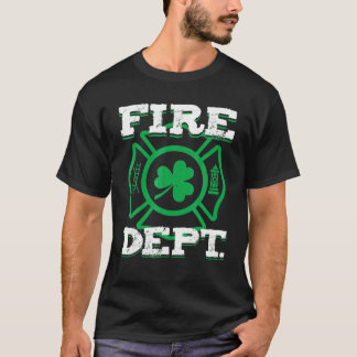 T-shirt Shamrock de pompiers de la Saint Patrick Lu