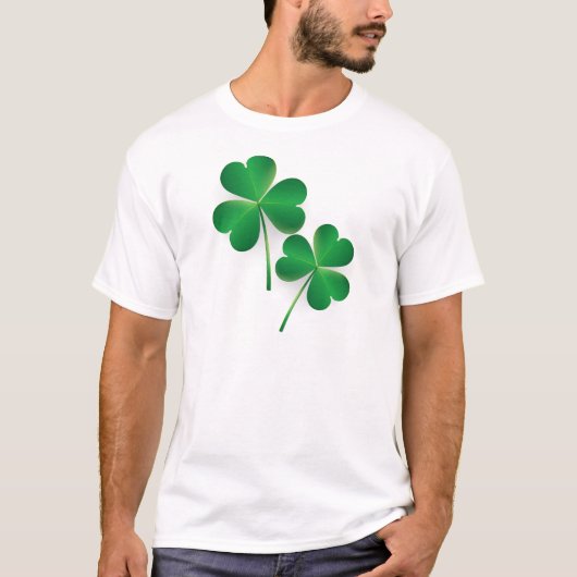 T-shirt Shamrock de vert du jour de St Patrick (Devant)