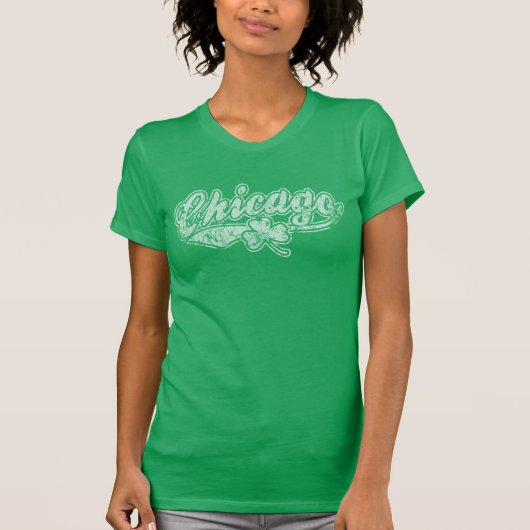 T-shirt Shamrock d'Irlandais de Chicago du jour de St (Devant)