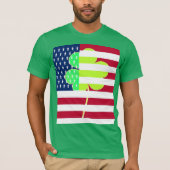 T-shirt Shamrock du drapeau irlandais américain Clover St. (Devant)