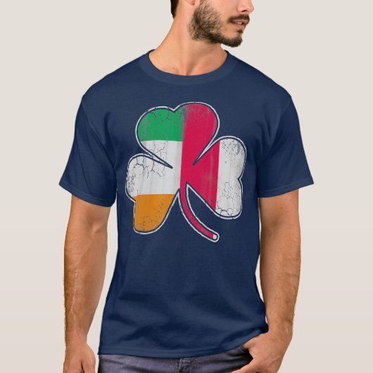 T-shirt Shamrock du drapeau irlandais polonais (Devant)