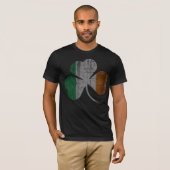 T-shirt Shamrock du drapeau vintage irlandais (Devant entier)