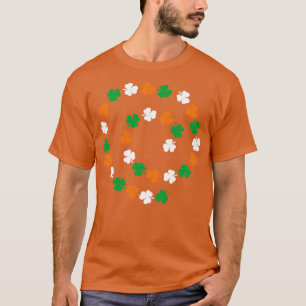 T-shirt Shamrock en Vert Blanc Orange Jour de la Saint Pat