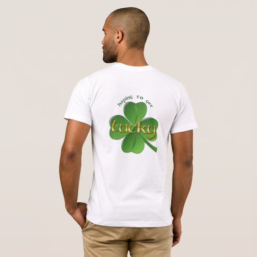 T-shirt Shamrock - Espérer avoir de la chance (Dos entier)