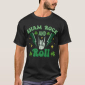 T-shirt Shamrock Et Roll St Patrick's Day (Devant)