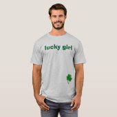 T-shirt shamrock, fille chanceuse (Devant entier)