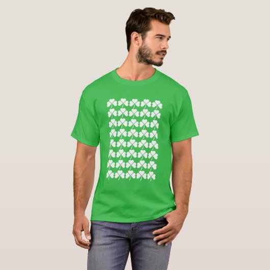 T-shirt Shamrock Grid Pattern (Devant entier)
