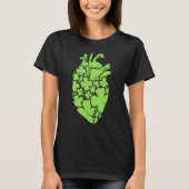 T-shirt Shamrock Hear Cardiac Nurse St Patricks Day Anatom (Devant)