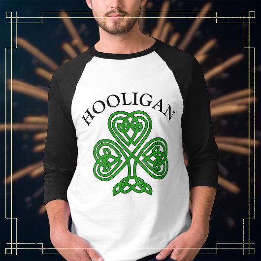 T-shirt Shamrock Hooligan Funny St. Patrick's Day