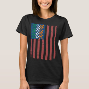 T-shirt Shamrock irlandais américain Drapeau couleur JOUR